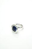 Silver Ring with Blue Sapphire