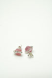 Raw Ruby Silver Earrings 