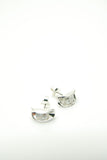 Moules Blanches Silver Earrings