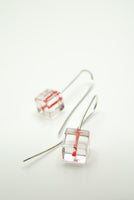 Red Kernel Quartz Earrings 