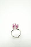 Pink Jewel Silver Ring