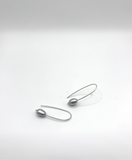 Oval Grey Pearl Earrings