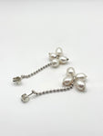 Long White Pearl Earrings