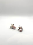 Oxidised Silver and Colourful Pearl Earrings