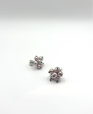 Pearl Flower Purple Earrings