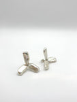 White Three Pearls Earring