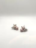 Oxidised Silver and Colourful Pearl Earrings