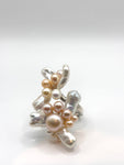 Perla Twist Silver Ring