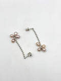 Long Pink Pearl Earrings