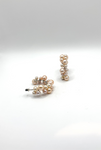 Silver Pearl Hoops