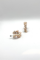 Silver Pearl Hoops