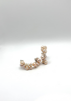 Silver Pearl Hoops
