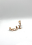 Silver Pearl Hoops