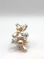 Perla Twist Silver Ring