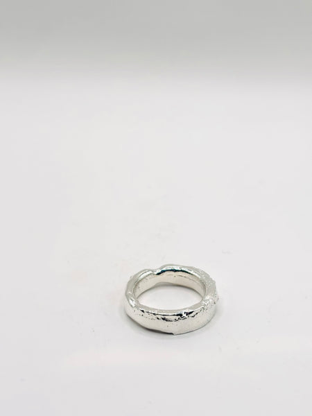 Sand Cast Silver Ring