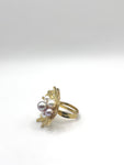 Gold Ring with Pearls