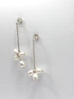 Long White Pearl Earrings