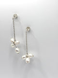 Long White Pearl Earrings