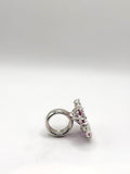 Purple and Pink Round Hraun Ring