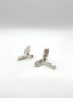 White Three Pearls Earring