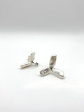 White Three Pearls Earring