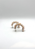 Silver Pearl Hoops