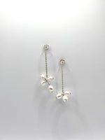 Long White Pearl Earrings