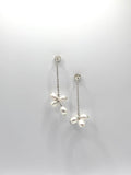 Long White Pearl Earrings
