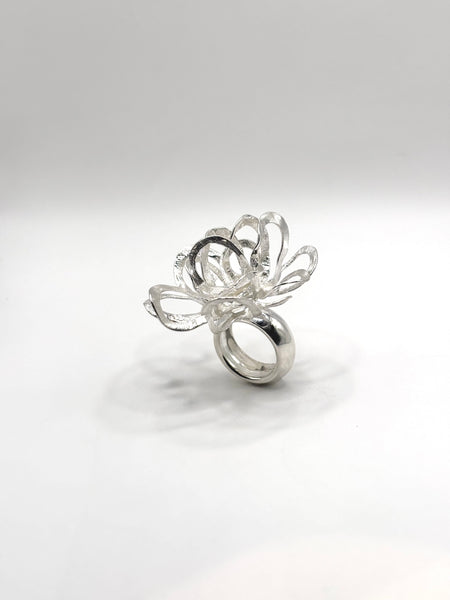 Deliquescent Flower Silver Ring