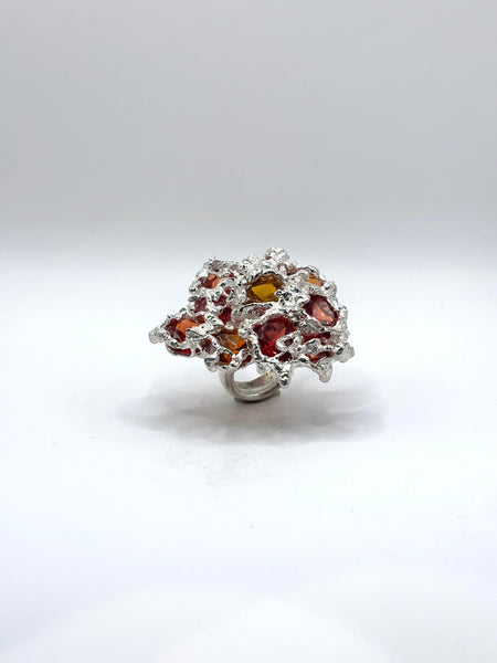 Orange and Yellow Hraun Ring