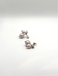 Oxidised Silver and Purple Pearl Earrings