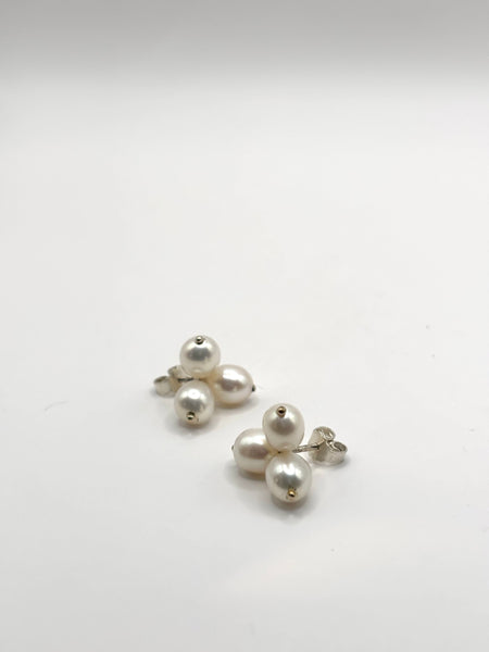 White Pearl Earrings