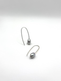 Oval Grey Pearl Earrings