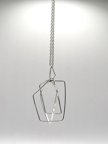 Geometric Silver Necklace
