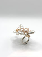 Perla Twist Silver Ring