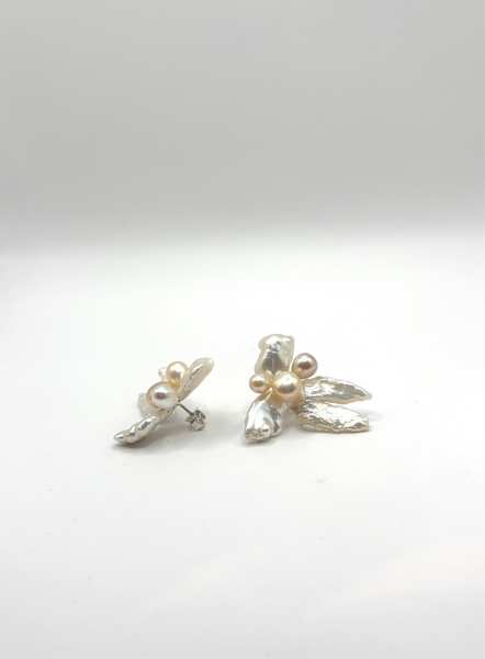 Pearl Angel Earrings