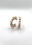 Oxidised Silver and Pearl Hoops