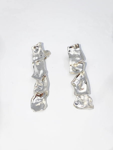Plate Silver Earrings
