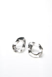 Simple Deliquescent Silver Earrings 