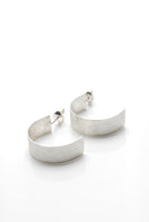 Industrial Silver Hoop Earrings