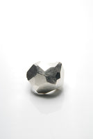 Men's Faceted Silver Ring