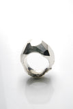 Men's Faceted Silver Ring