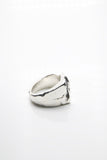 Abrasive Silver Signet Ring
