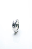 Spherical Sand Cast Silver Ring