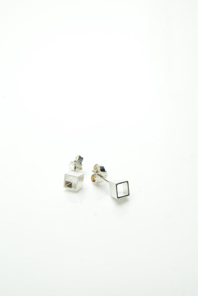 Cubes Silver Earrings