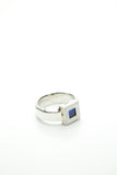 Men's Silver & Sapphire Ring