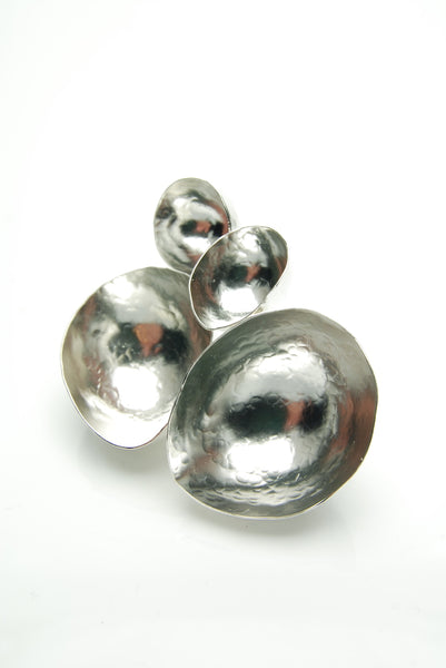 Organic Silver Bubbles Brooch