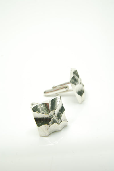 Sculpted Silver Cufflinks 