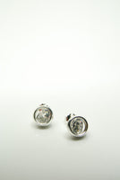Laus White Silver Earrings 