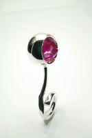 Monocle Ruby & Silver Ring 